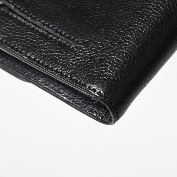 新品未使用 CHROME HEARTS クロムハーツ WAVE CRS BTN NOVELTY ウェーブロングウォレット 長財布 クロスボタン ブラック 中古 4a007347