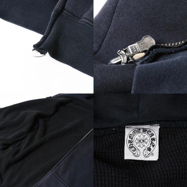 極美品 CHROME HEARTS クロムハーツ パーカー スウェット オールドホースシュー フーディー Old Horseshoe Hoodie 黒 ブラック サイズL 中古 4a008299
