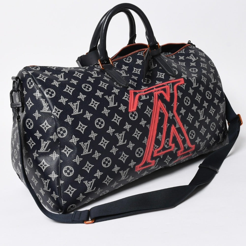 極美品 LOUIS VUITTON ルイヴィトン ボストンバッグ キーポル50バンドリエール モノグラムインク アップサイドダウン M43684 4a008290