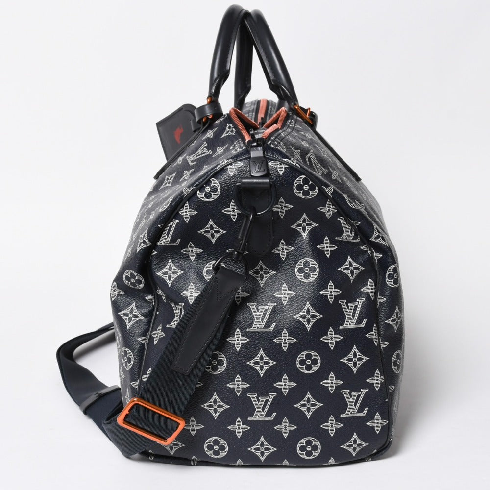 極美品 LOUIS VUITTON ルイヴィトン ボストンバッグ キーポル50バンドリエール モノグラムインク アップサイドダウン M43684 4a008290