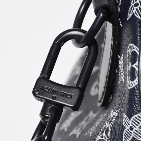 Very Good Condition LOUIS VUITTON Boston Bag Keepall 50 Bandouliere Monogram Ink Upside Down M43684 4a008290