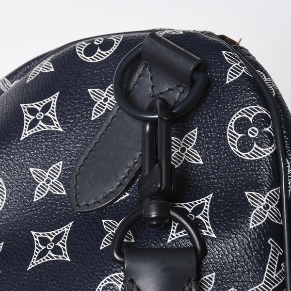Very Good Condition LOUIS VUITTON Boston Bag Keepall 50 Bandouliere Monogram Ink Upside Down M43684 4a008290