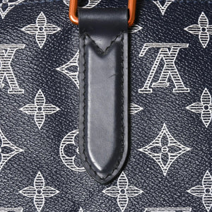 Very Good Condition LOUIS VUITTON Boston Bag Keepall 50 Bandouliere Monogram Ink Upside Down M43684 4a008290
