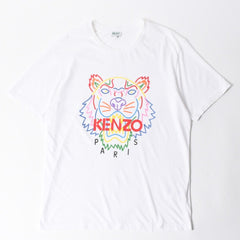 KENZO ケンゾー 半袖Tシャツ F865TS0504YP サイズXL ホワイト マルチカラー プリント コットン 美品 中古 4a007836