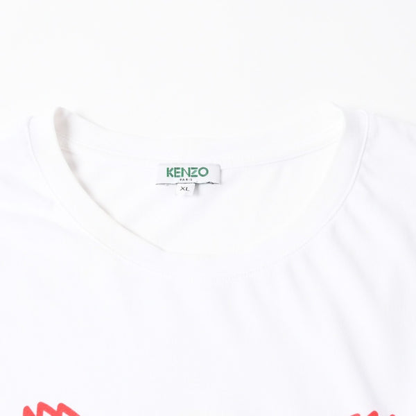 KENZO ケンゾー 半袖Tシャツ F865TS0504YP サイズXL ホワイト マルチカラー プリント コットン 美品 中古 4a007836