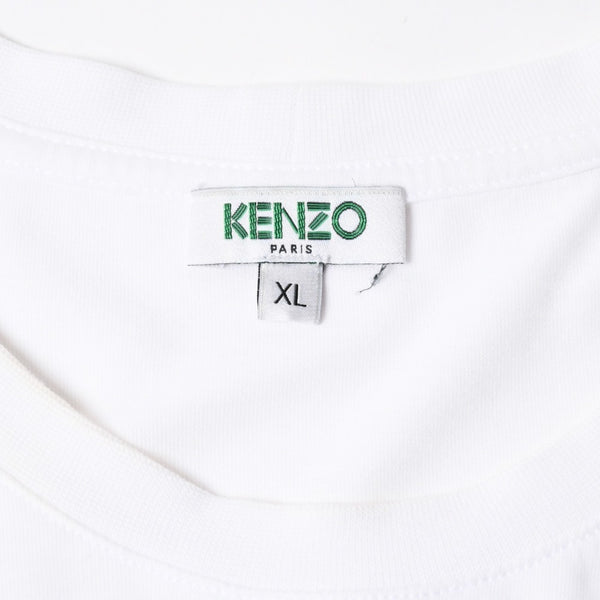 KENZO ケンゾー 半袖Tシャツ F865TS0504YP サイズXL ホワイト マルチカラー プリント コットン 美品 中古 4a007836
