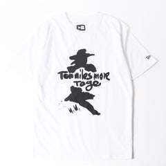 NEW ERA ニューエラ 半袖Tシャツ サイズXL ホワイト ブラック コットン プリント 美品 中古 4a007844