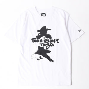 NEW ERA ニューエラ 半袖Tシャツ サイズXL ホワイト ブラック コットン プリント 美品 中古 4a007844