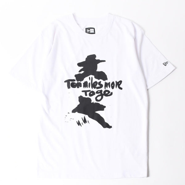 NEW ERA ニューエラ 半袖Tシャツ サイズXL ホワイト ブラック コットン プリント 美品 中古 4a007844