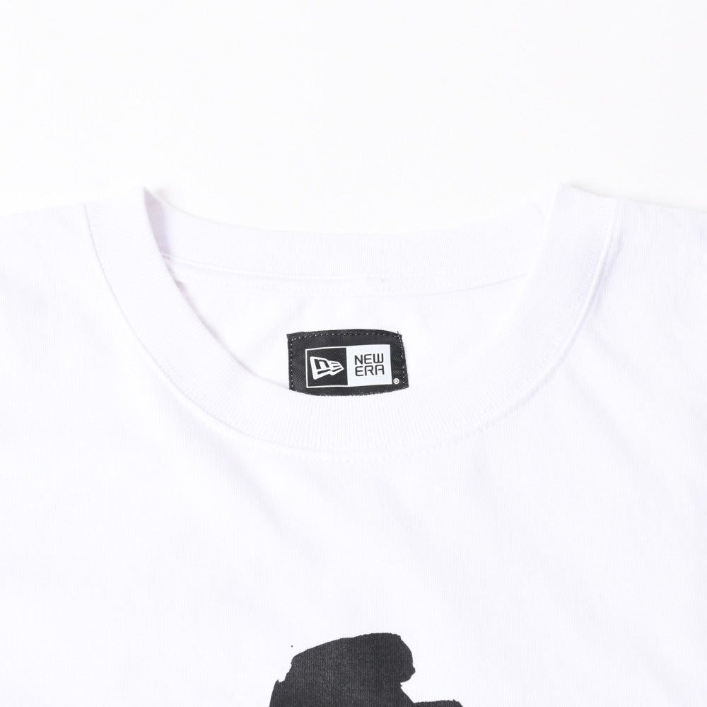 NEW ERA ニューエラ 半袖Tシャツ サイズXL ホワイト ブラック コットン プリント 美品 中古 4a007844
