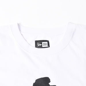 NEW ERA ニューエラ 半袖Tシャツ サイズXL ホワイト ブラック コットン プリント 美品 中古 4a007844