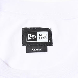 NEW ERA ニューエラ 半袖Tシャツ サイズXL ホワイト ブラック コットン プリント 美品 中古 4a007844