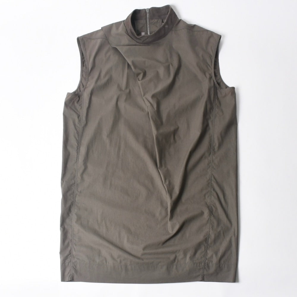 極美品 Rick Owens リックオウエンス ノースリーブ・チュニックドレス ベスト グレー シルバー金具 RU15S4162-PLB 中古 4a008171