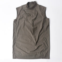 極美品 Rick Owens リックオウエンス ノースリーブ・チュニックドレス ベスト グレー シルバー金具 RU15S4162-PLB 中古 4a008171