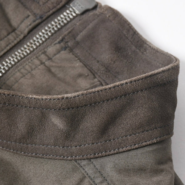 極美品 Rick Owens リックオウエンス ノースリーブ・チュニックドレス ベスト グレー シルバー金具 RU15S4162-PLB 中古 4a008171