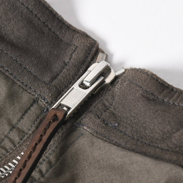 極美品 Rick Owens リックオウエンス ノースリーブ・チュニックドレス ベスト グレー シルバー金具 RU15S4162-PLB 中古 4a008171
