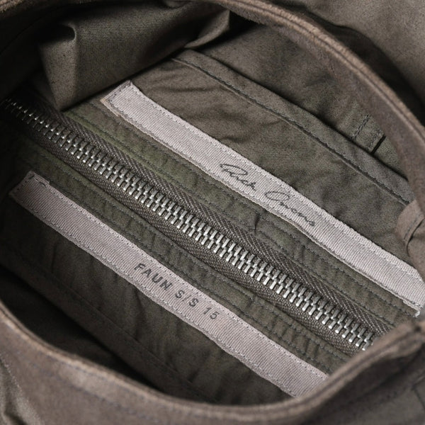 極美品 Rick Owens リックオウエンス ノースリーブ・チュニックドレス ベスト グレー シルバー金具 RU15S4162-PLB 中古 4a008171