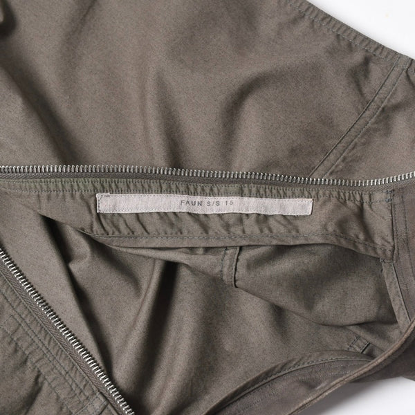 極美品 Rick Owens リックオウエンス ノースリーブ・チュニックドレス ベスト グレー シルバー金具 RU15S4162-PLB 中古 4a008171