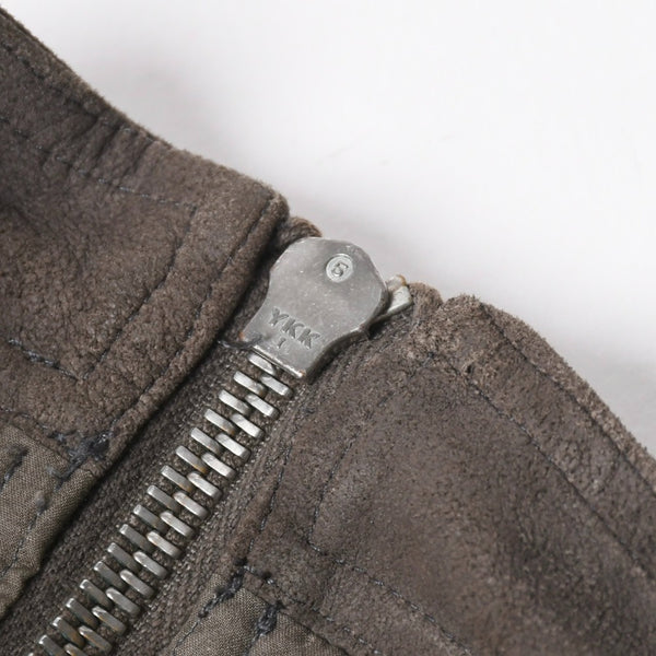 極美品 Rick Owens リックオウエンス ノースリーブ・チュニックドレス ベスト グレー シルバー金具 RU15S4162-PLB 中古 4a008171