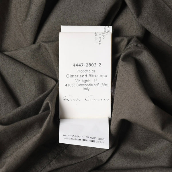 極美品 Rick Owens リックオウエンス ノースリーブ・チュニックドレス ベスト グレー シルバー金具 RU15S4162-PLB 中古 4a008171