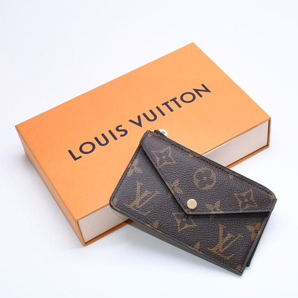 Very Good Condition LOUIS VUITTON Porto Cult Recto Verso Coin Case M69431 Monogram Canvas Brown Black Gold Hardware Used 4a007908