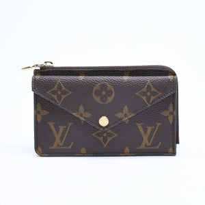 Very Good Condition LOUIS VUITTON Porto Cult Recto Verso Coin Case M69431 Monogram Canvas Brown Black Gold Hardware Used 4a007908