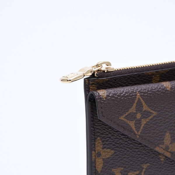 Very Good Condition LOUIS VUITTON Porto Cult Recto Verso Coin Case M69431 Monogram Canvas Brown Black Gold Hardware Used 4a007908