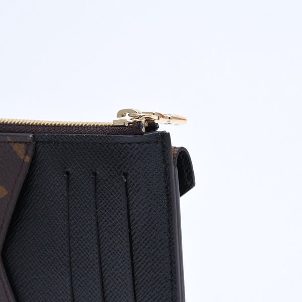 Very Good Condition LOUIS VUITTON Porto Cult Recto Verso Coin Case M69431 Monogram Canvas Brown Black Gold Hardware Used 4a007908