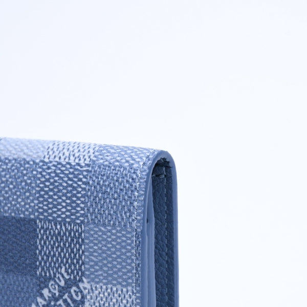 New and unused LOUIS VUITTON Amberop Carte de Visit Card Case M2A103 Monogram Damoflage Indigo Blue Used 4a007909