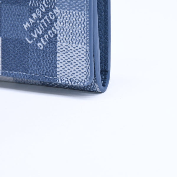 New and unused LOUIS VUITTON Amberop Carte de Visit Card Case M2A103 Monogram Damoflage Indigo Blue Used 4a007909