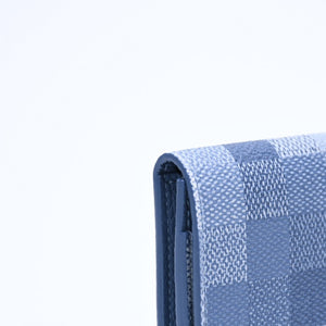 New and unused LOUIS VUITTON Amberop Carte de Visit Card Case M2A103 Monogram Damoflage Indigo Blue Used 4a007909