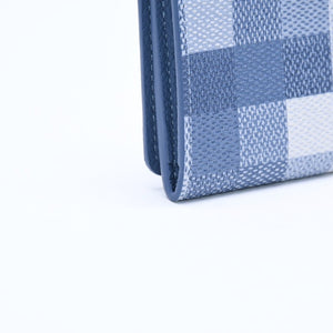 New and unused LOUIS VUITTON Amberop Carte de Visit Card Case M2A103 Monogram Damoflage Indigo Blue Used 4a007909
