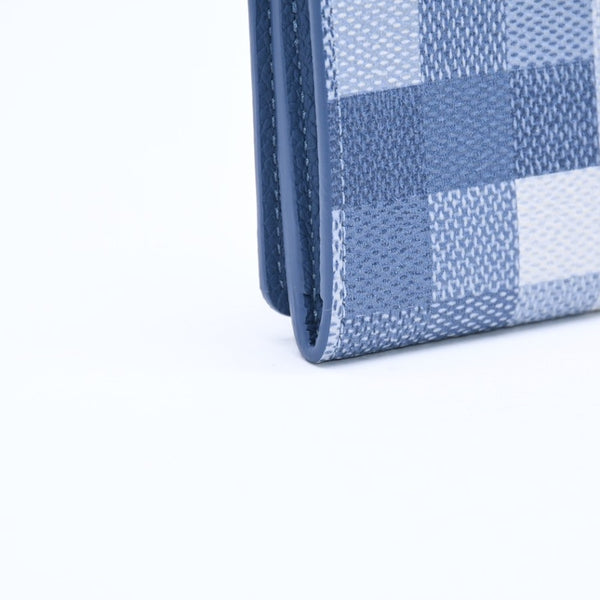 New and unused LOUIS VUITTON Amberop Carte de Visit Card Case M2A103 Monogram Damoflage Indigo Blue Used 4a007909