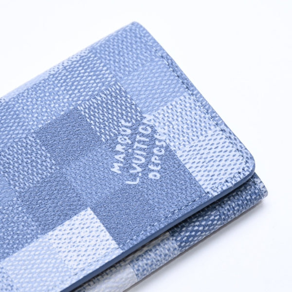 New and unused LOUIS VUITTON Amberop Carte de Visit Card Case M2A103 Monogram Damoflage Indigo Blue Used 4a007909