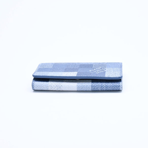 New and unused LOUIS VUITTON Amberop Carte de Visit Card Case M2A103 Monogram Damoflage Indigo Blue Used 4a007909