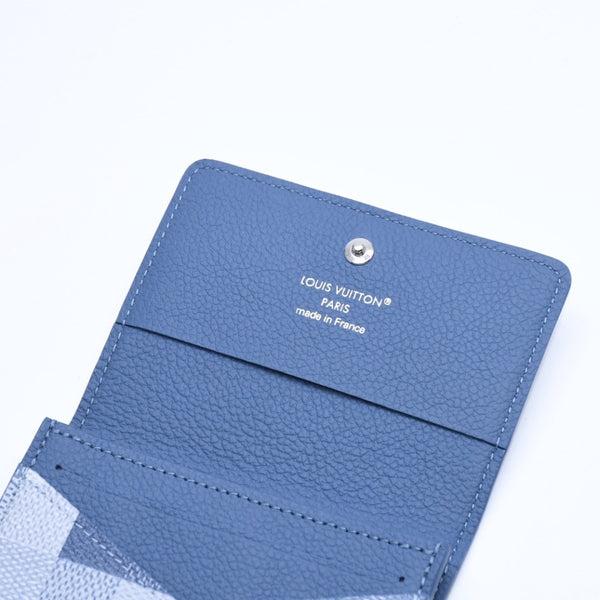 New and unused LOUIS VUITTON Amberop Carte de Visit Card Case M2A103 Monogram Damoflage Indigo Blue Used 4a007909