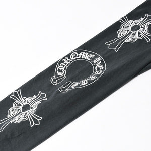新品未使用 クロムハーツ sopo&water T- Shirt 長袖シャツ スクロールラベル クロス ヴィンテージ加工 プリント ブラック 中古 4a008366