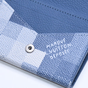 New and unused LOUIS VUITTON Amberop Carte de Visit Card Case M2A103 Monogram Damoflage Indigo Blue Used 4a007909