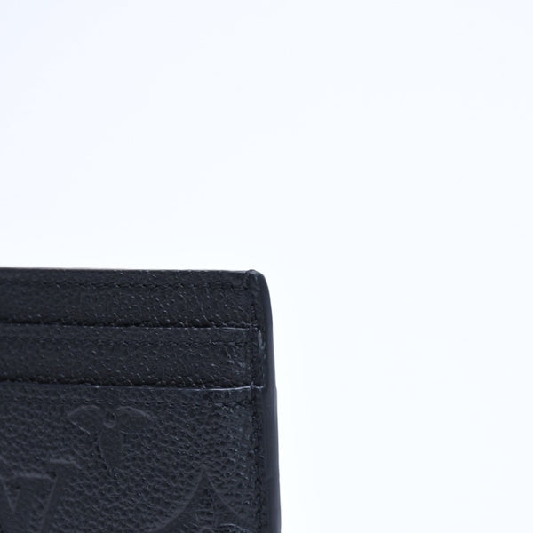 新品同様品 LOUIS VUITTON ルイヴィトン カードケース アンプラント ポルトカルト LVチャーム M82132 ノワール ブラック ゴールド金具 中古 4a007910