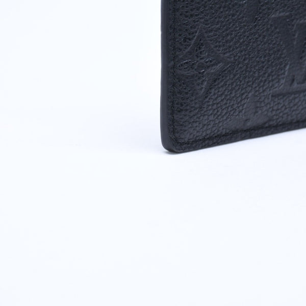 新品同様品 LOUIS VUITTON ルイヴィトン カードケース アンプラント ポルトカルト LVチャーム M82132 ノワール ブラック ゴールド金具 中古 4a007910