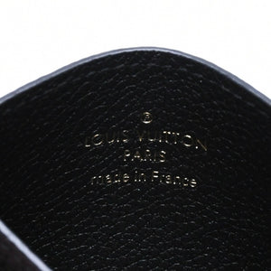 新品同様品 LOUIS VUITTON ルイヴィトン カードケース アンプラント ポルトカルト LVチャーム M82132 ノワール ブラック ゴールド金具 中古 4a007910