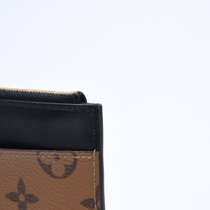 Very Good Condition LOUIS VUITTON Slim Purse Long Wallet M80390 Maron Black Monogram Reverse Gold Hardware Used 4a007907