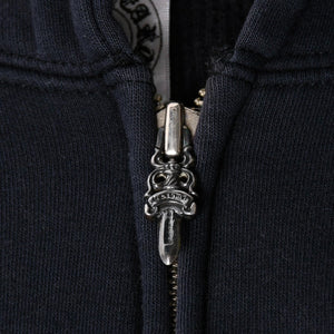 極美品 CHROME HEARTS クロムハーツ パーカー スウェット オールドホースシュー フーディー Old Horseshoe Hoodie 黒 ブラック サイズL 中古 4a008299