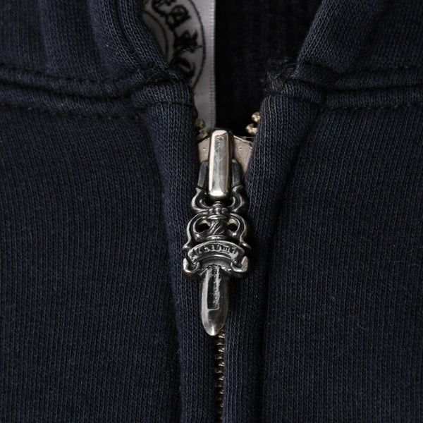 極美品 CHROME HEARTS クロムハーツ パーカー スウェット オールドホースシュー フーディー Old Horseshoe Hoodie 黒 ブラック サイズL 中古 4a008299