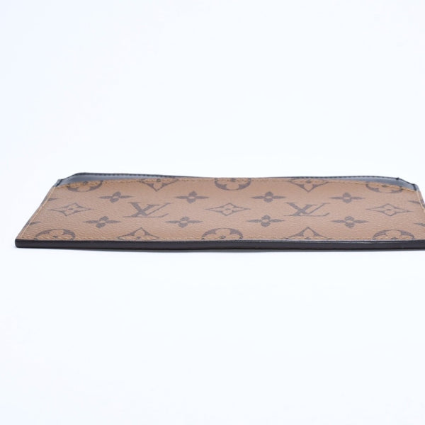 Very Good Condition LOUIS VUITTON Slim Purse Long Wallet M80390 Maron Black Monogram Reverse Gold Hardware Used 4a007907