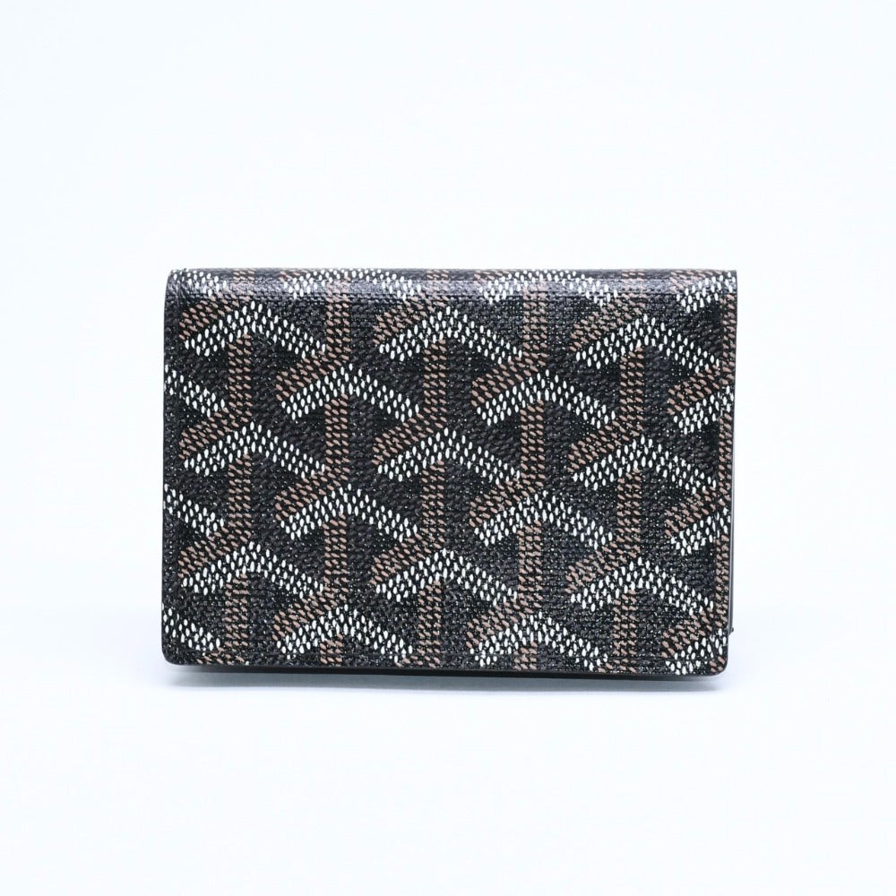 Very good condition GOYARD Malsherbe Card Case Brown Black PVC Leather MALESHPMLTY01CL01X Used 4a007906