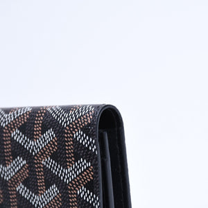 Very good condition GOYARD Malsherbe Card Case Brown Black PVC Leather MALESHPMLTY01CL01X Used 4a007906
