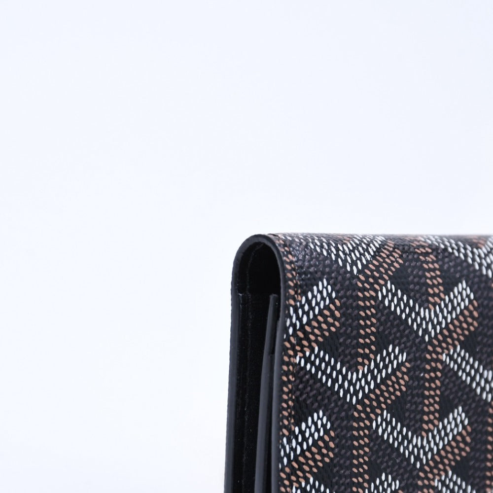 Very good condition GOYARD Malsherbe Card Case Brown Black PVC Leather MALESHPMLTY01CL01X Used 4a007906