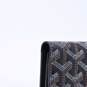 Very good condition GOYARD Malsherbe Card Case Brown Black PVC Leather MALESHPMLTY01CL01X Used 4a007906