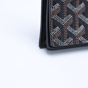 Very good condition GOYARD Malsherbe Card Case Brown Black PVC Leather MALESHPMLTY01CL01X Used 4a007906